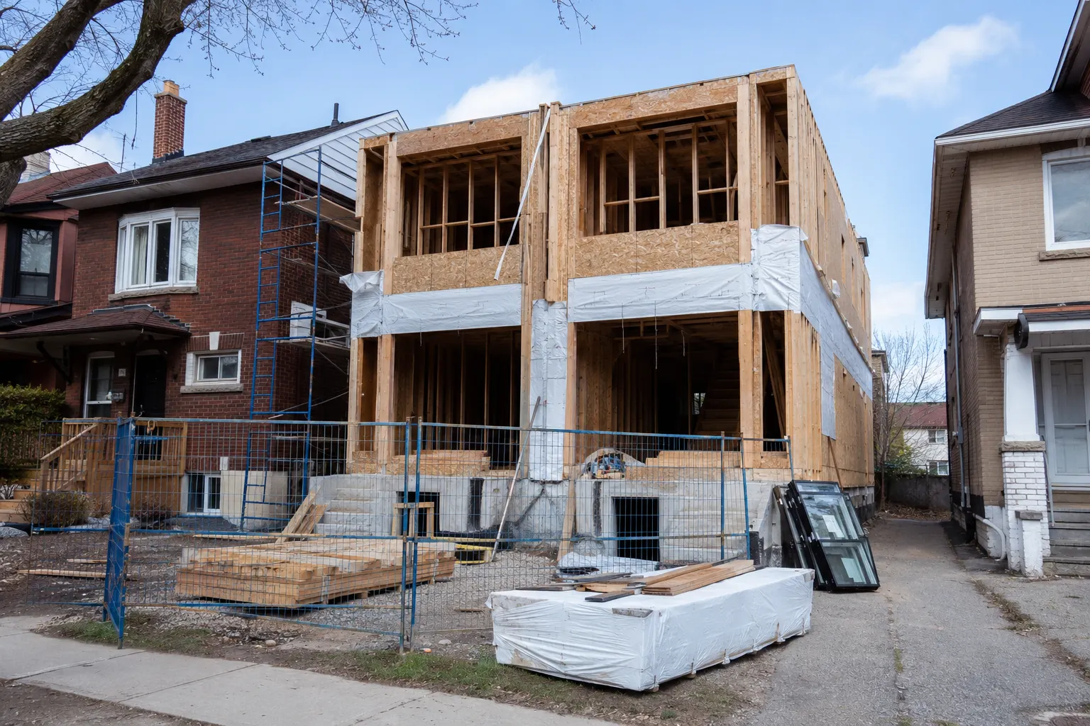 Completed Duplex Construction Toronto, designed and built by Andare Homes