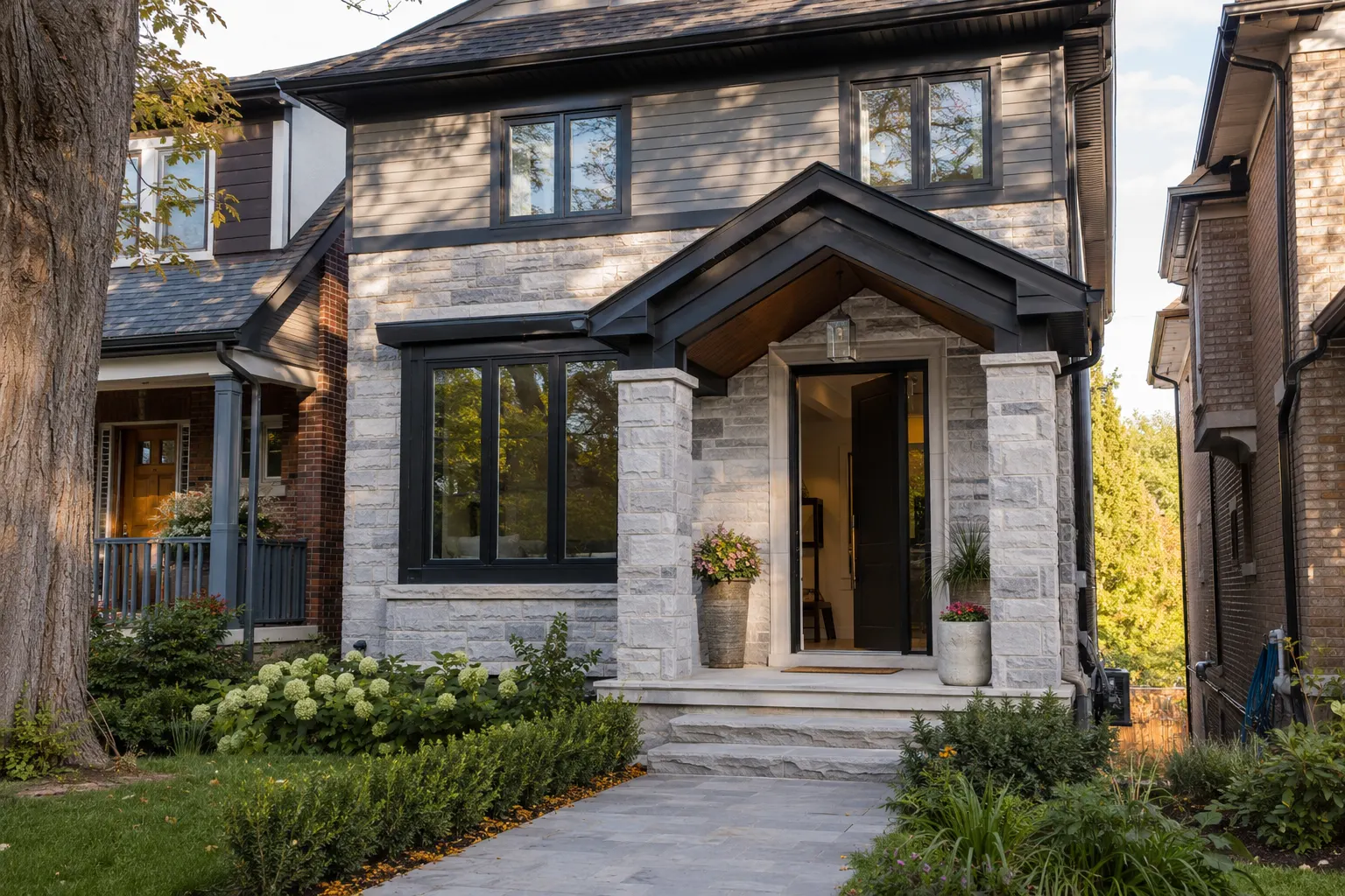 Completed Exterior Renovations in Maple, designed and built by Andare Homes