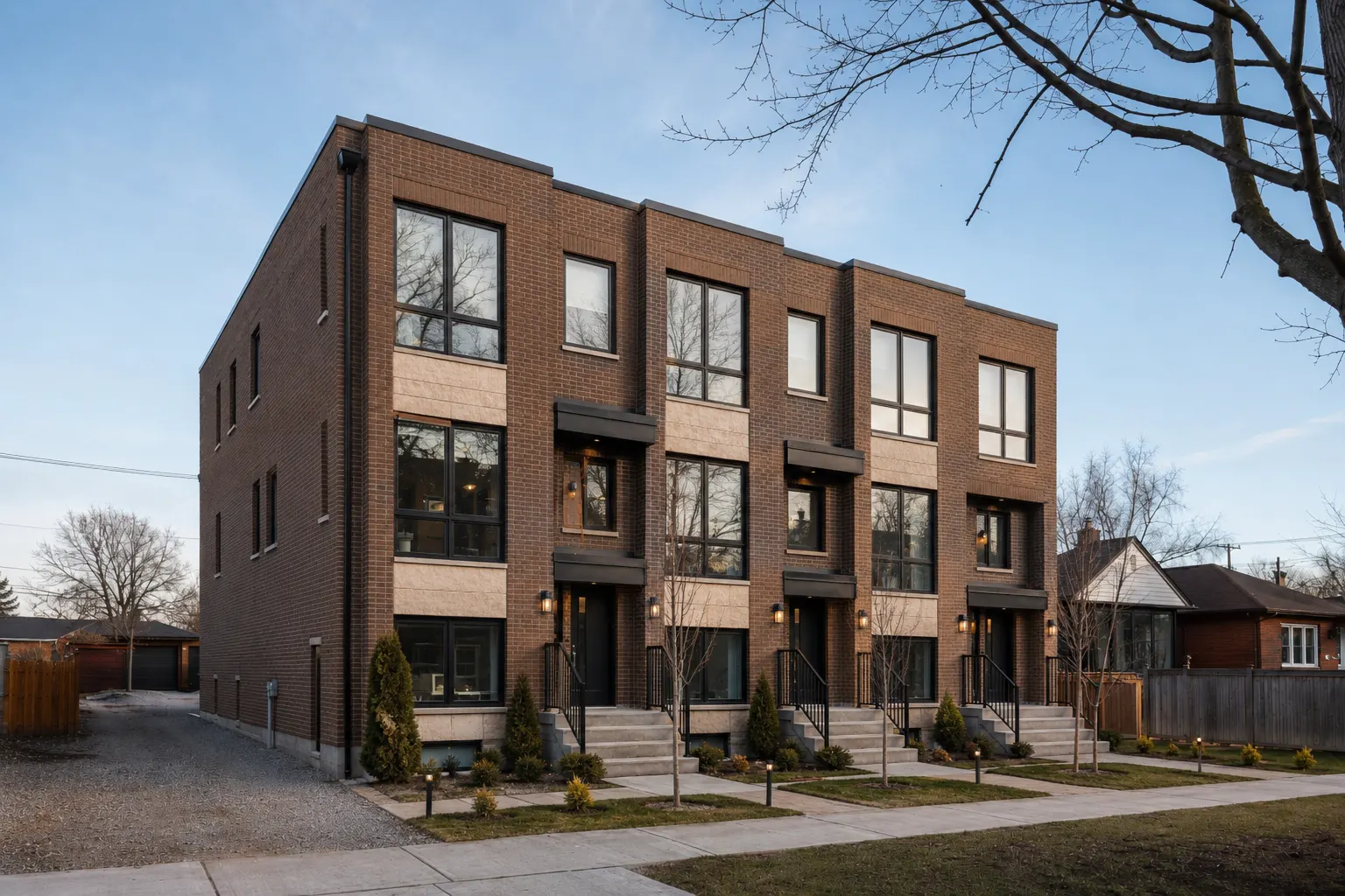 Fourplex Construction Toronto, designed and built by Andare Homes