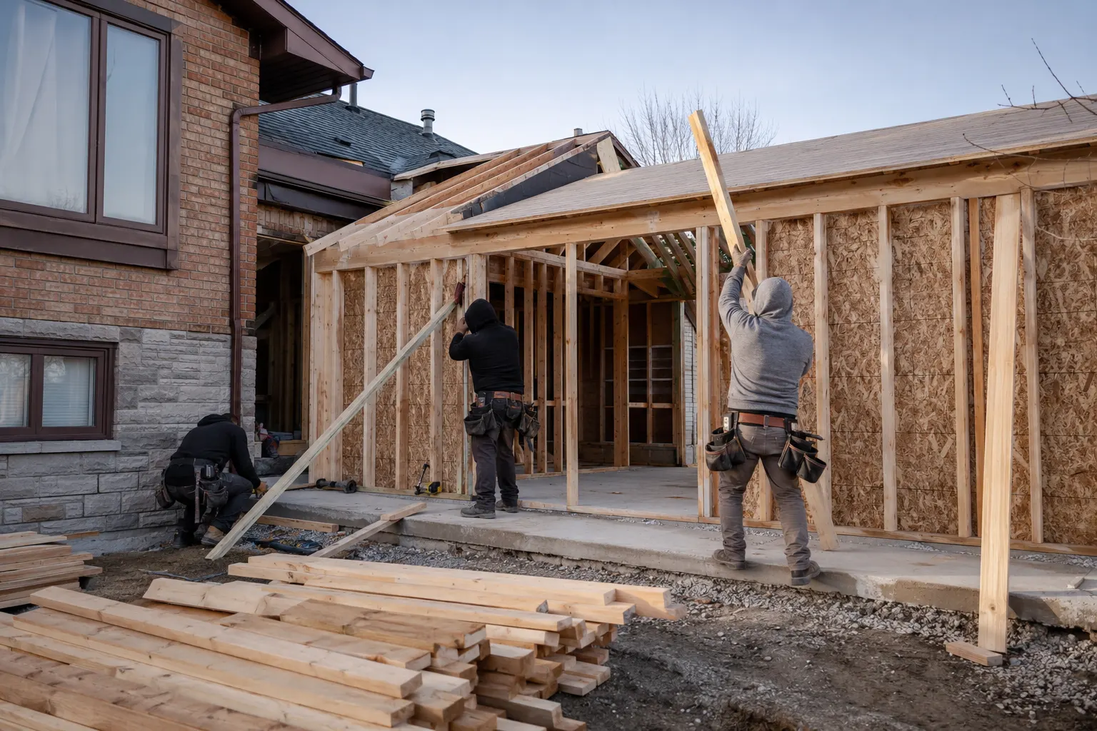 Completed Garage Additions Toronto, designed and built by Andare Homes