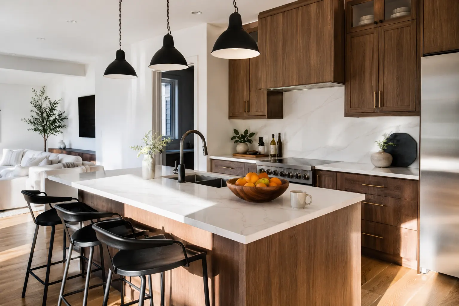 Completed Kitchen Renovations in Markham, designed and built by Andare Homes