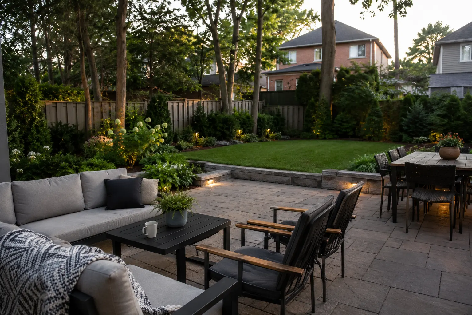 Completed Landscaping in Aurora, designed and built by Andare Homes
