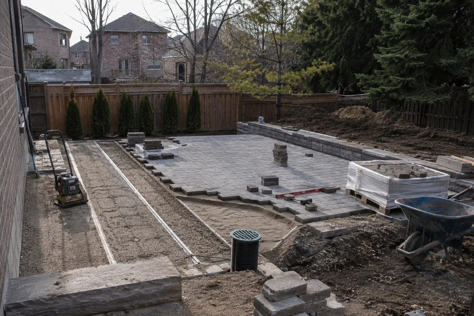 Completed Landscaping Toronto, designed and built by Andare Homes