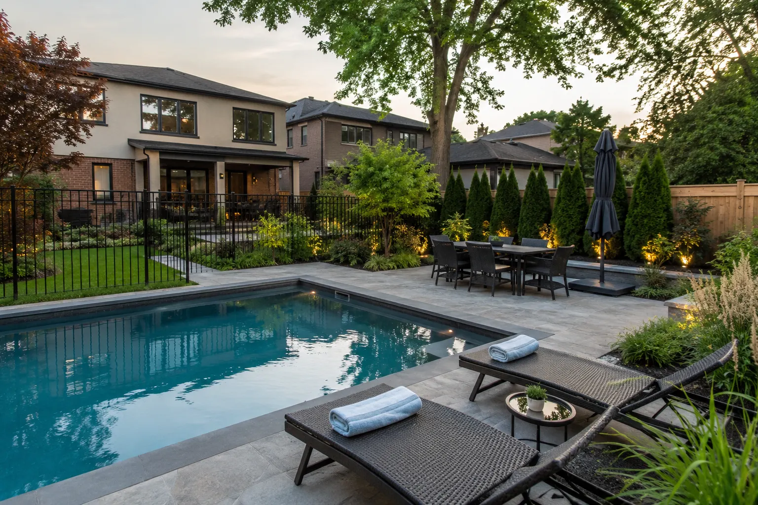 Completed Pool Building in Ajax, designed and built by Andare Homes